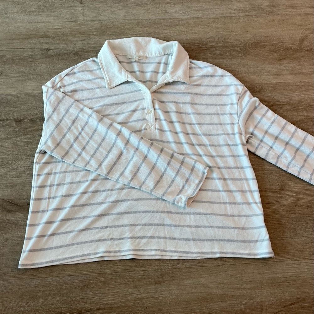 Z Supply - Stripped Collared Long Sleeve